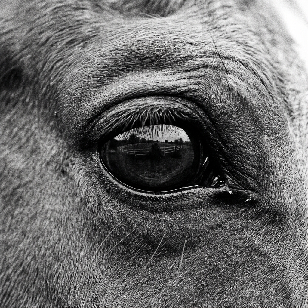 Olhar profundo de um cavalo