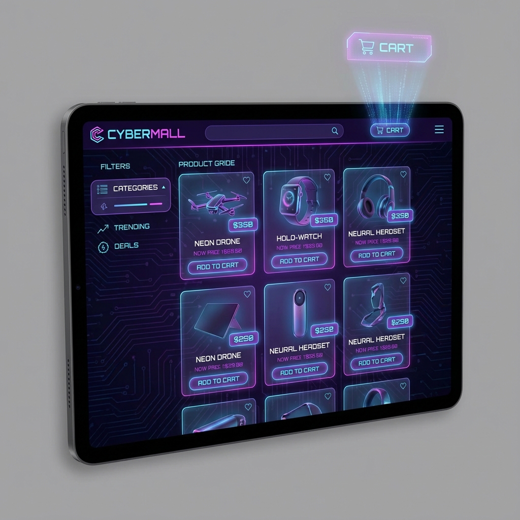 Neon Shop Interface
