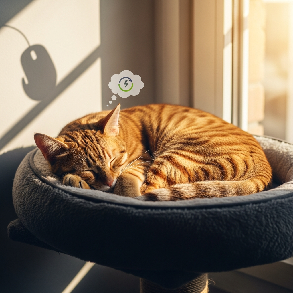 Gato em Modo Sleep/Recarga